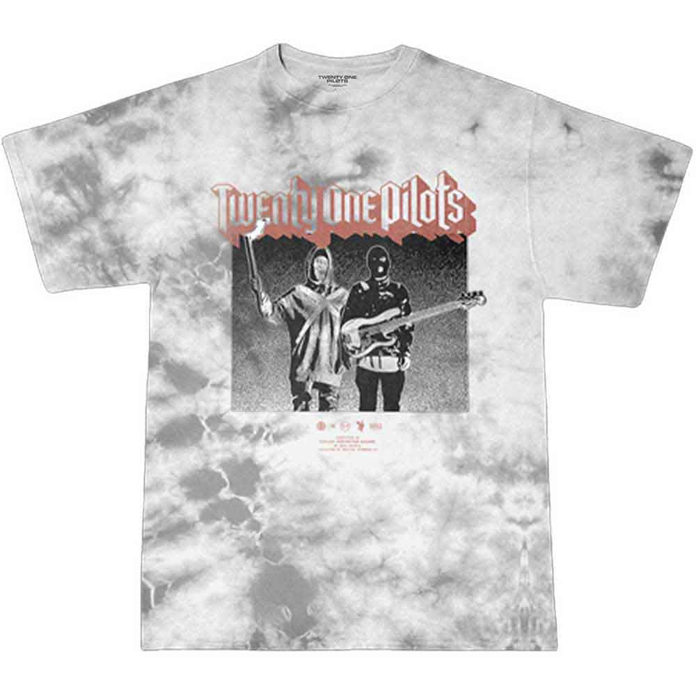 Twenty One Pilots Unisex T-Shirt: Torch Bearers (Grey & White Dye-Wash) (Wash Collection)
