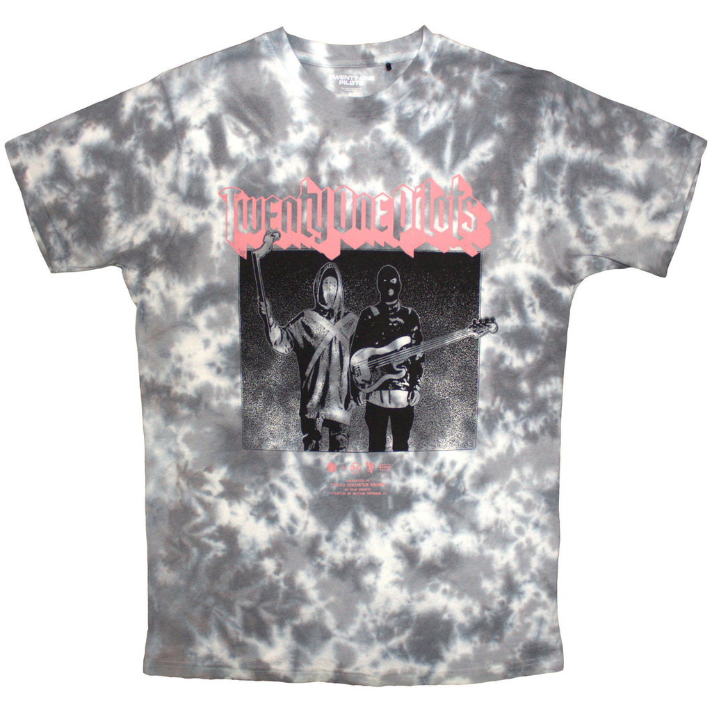 Twenty One Pilots Unisex T-Shirt: Torch Bearers (Grey & White Dye-Wash) (Wash Collection)
