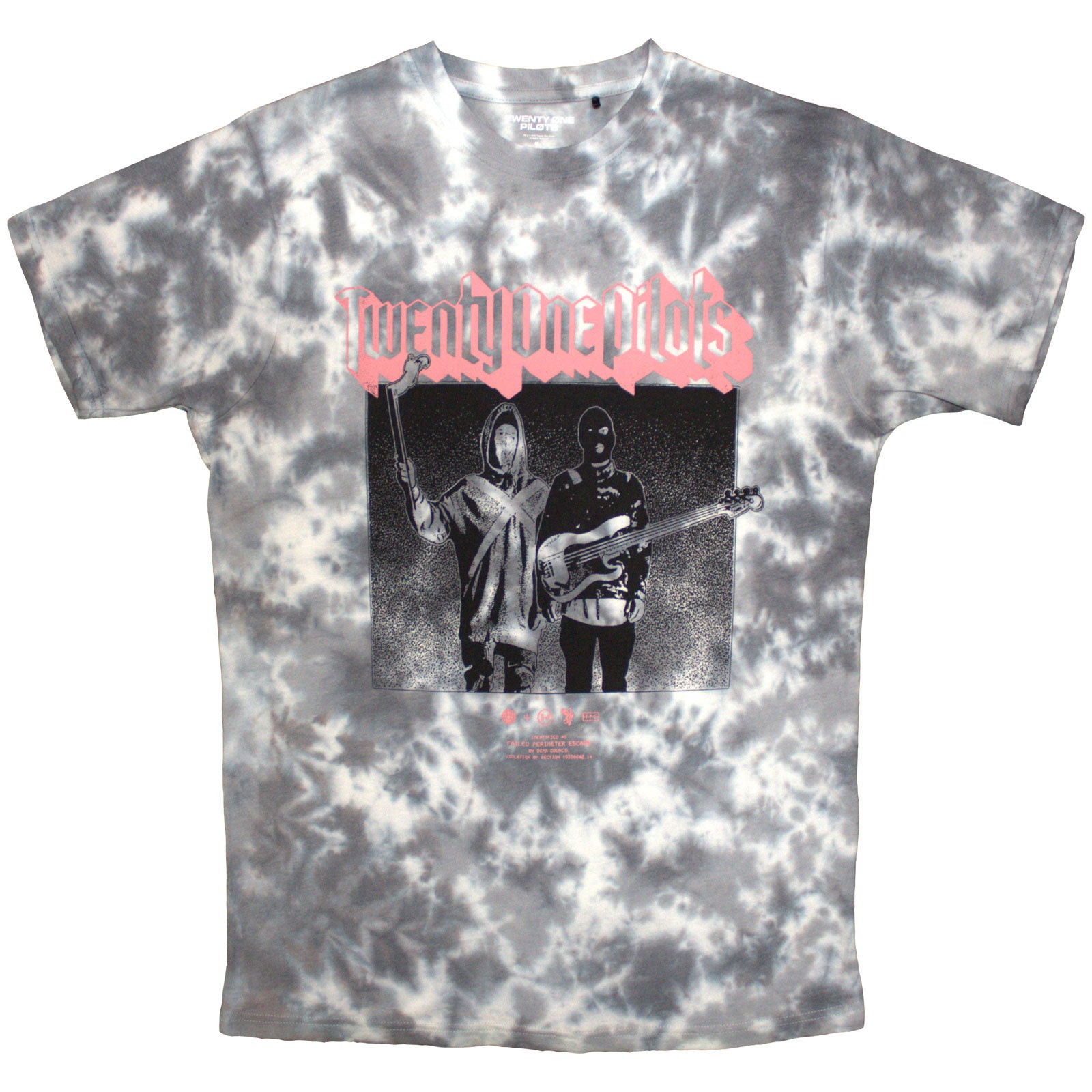 Twenty One Pilots Unisex T-Shirt: Torch Bearers (Grey & White Dye-Wash) (Wash Collection)