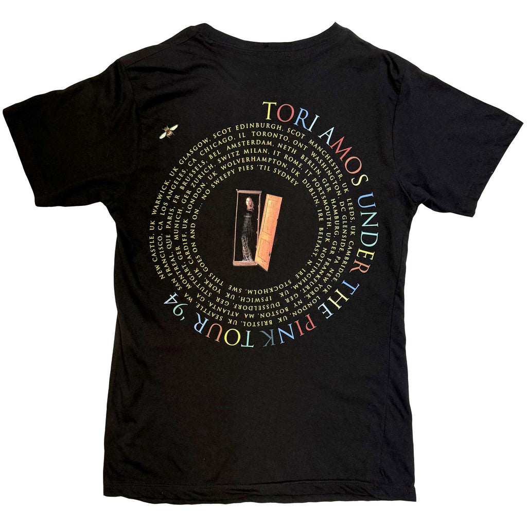 Tori Amos Unisex T-Shirt: Under The Pink Tour (Black) (Back Print)