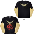 Trivium Unisex Layered Long Sleeve T-Shirt: Red Demon (Black & Sand) (Back Print)