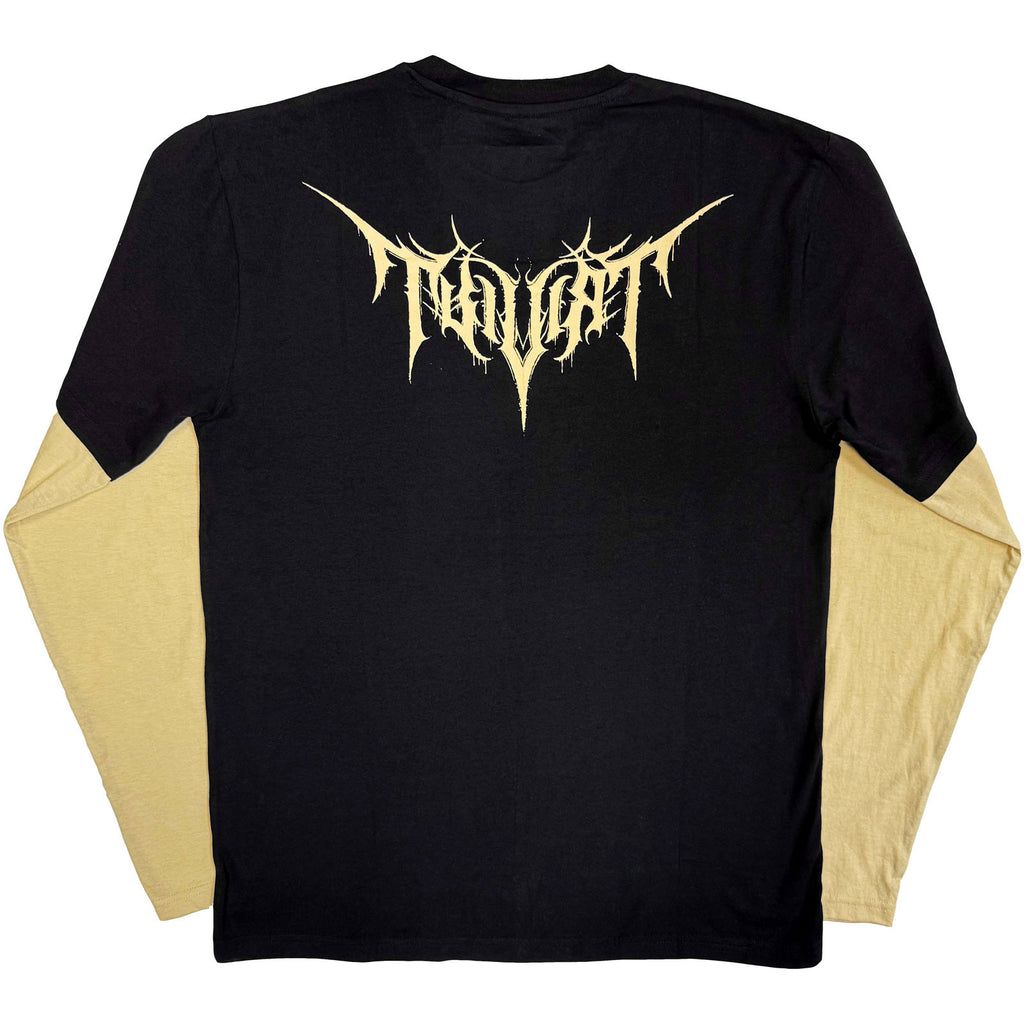 Trivium Unisex Layered Long Sleeve T-Shirt: Red Demon (Black & Sand) (Back Print)