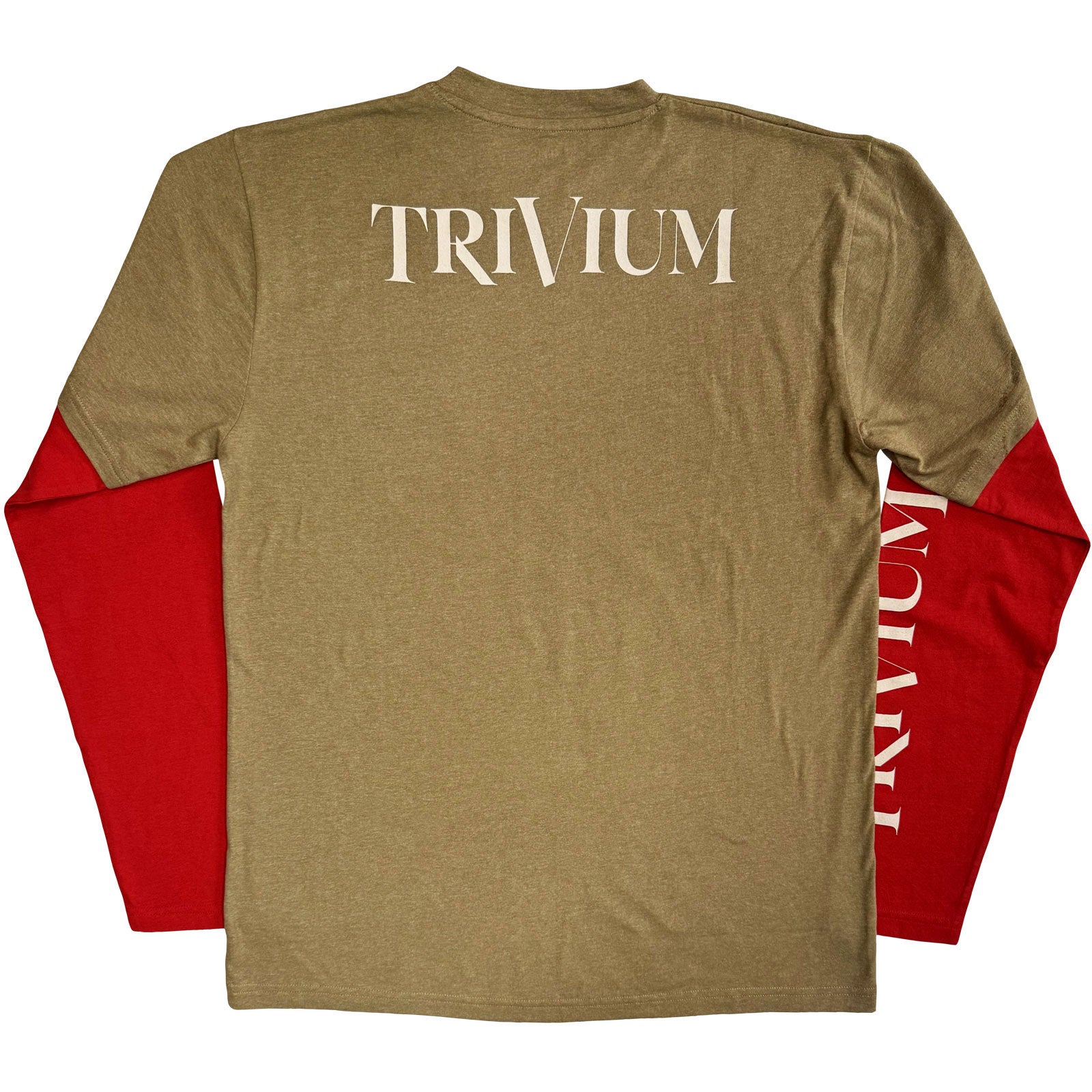 Trivium Unisex Layered Long Sleeve T-Shirt: Kirisute Gomen (Green & Red) (Back & Sleeve Print)