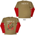 Trivium Unisex Layered Long Sleeve T-Shirt: Kirisute Gomen (Green & Red) (Back & Sleeve Print)