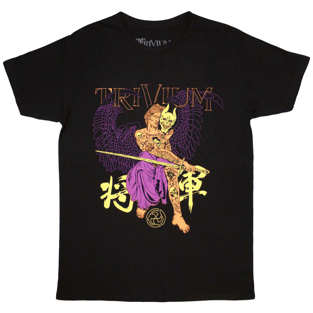 Trivium Unisex T-Shirt: Kanji (Black) (Back Print)