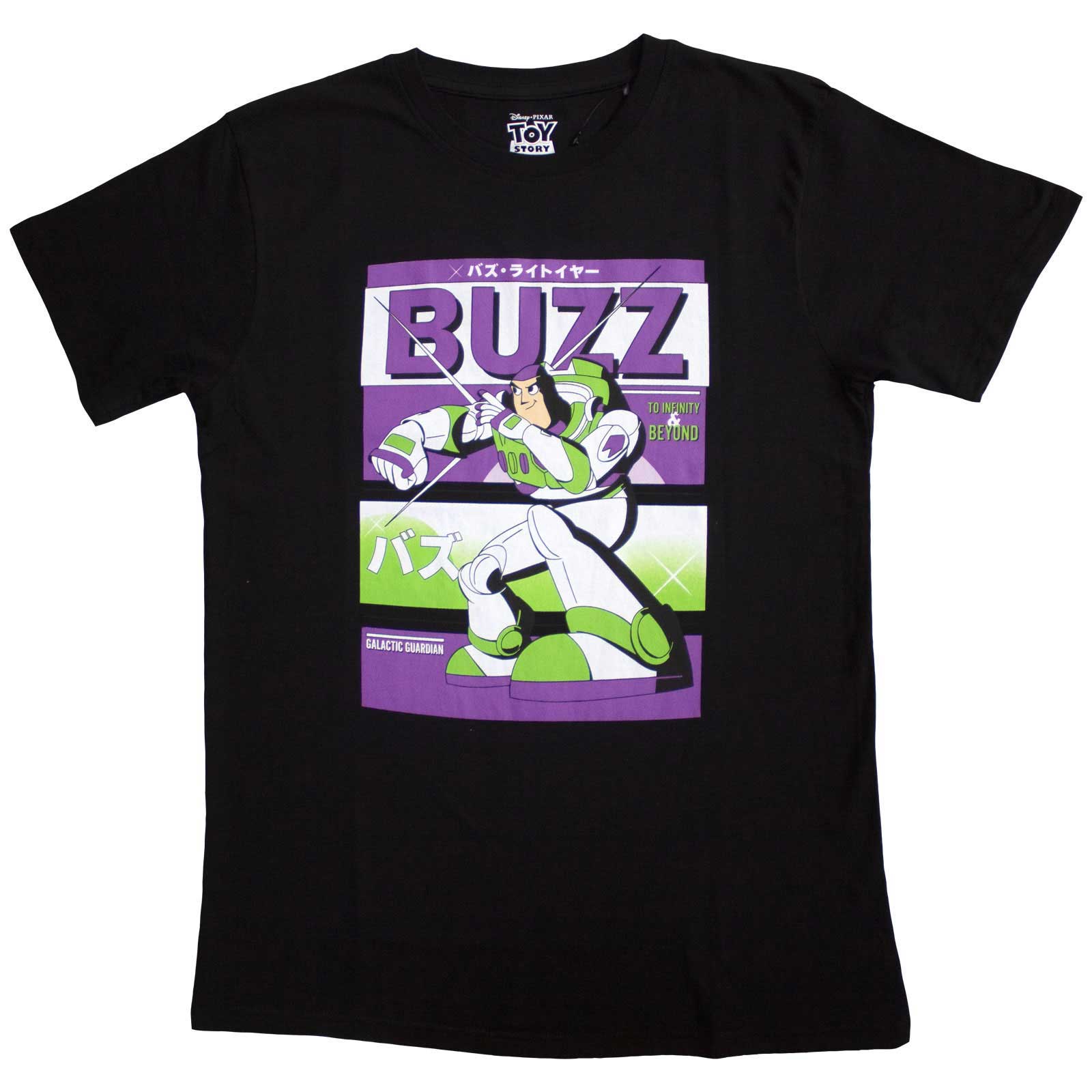 Disney Unisex T-Shirt: Toy Story Buzz Japanese (Black)