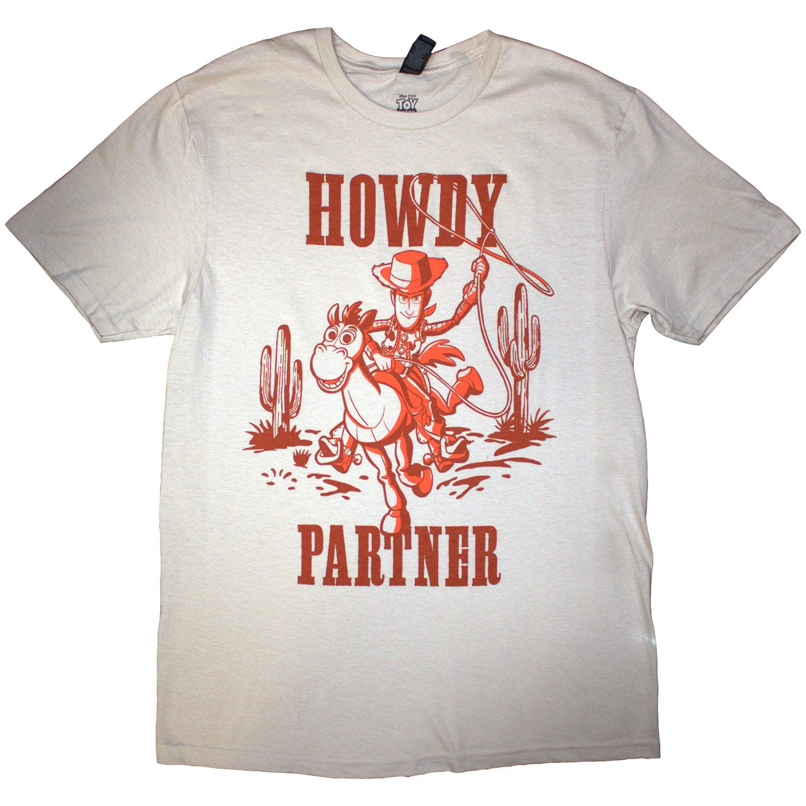 Disney Unisex T-Shirt: Toy Story Howdy Partner (Natural)
