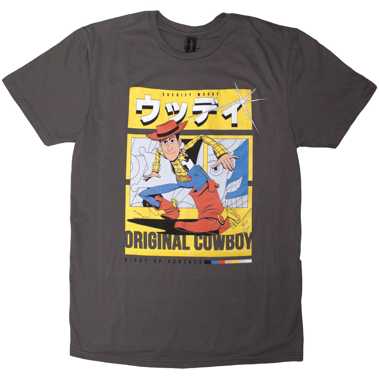 Disney Unisex T-Shirt: Toy Story Original Cowboy (Charcoal Grey)