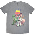 Disney Unisex T-Shirt: Toy Story Characters Distressed (Grey)