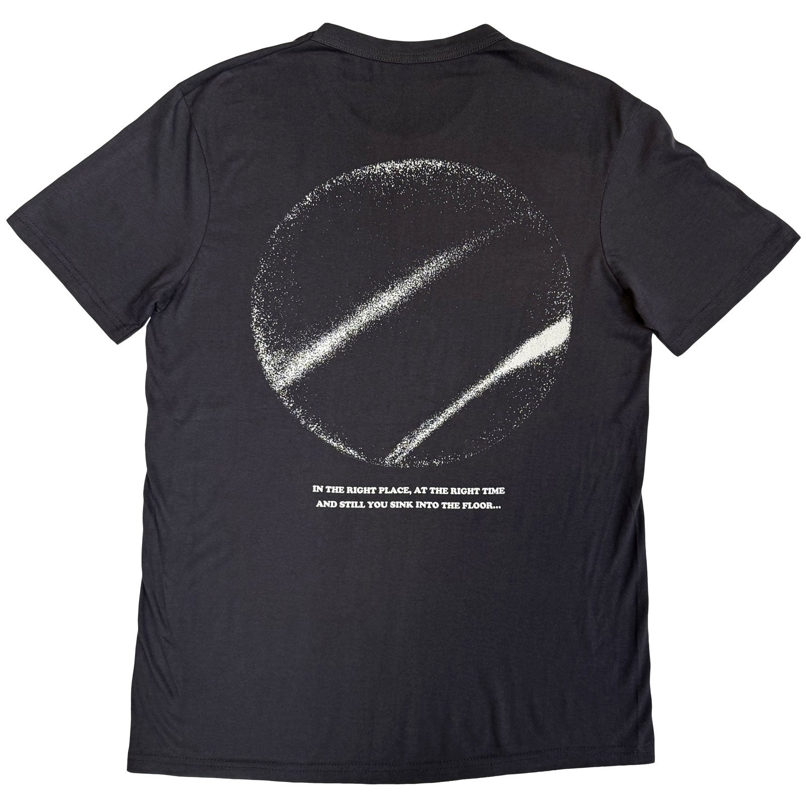 Turnstile Unisex T-Shirt: Right Place, Right Time (Charcoal Grey) (Back Print)