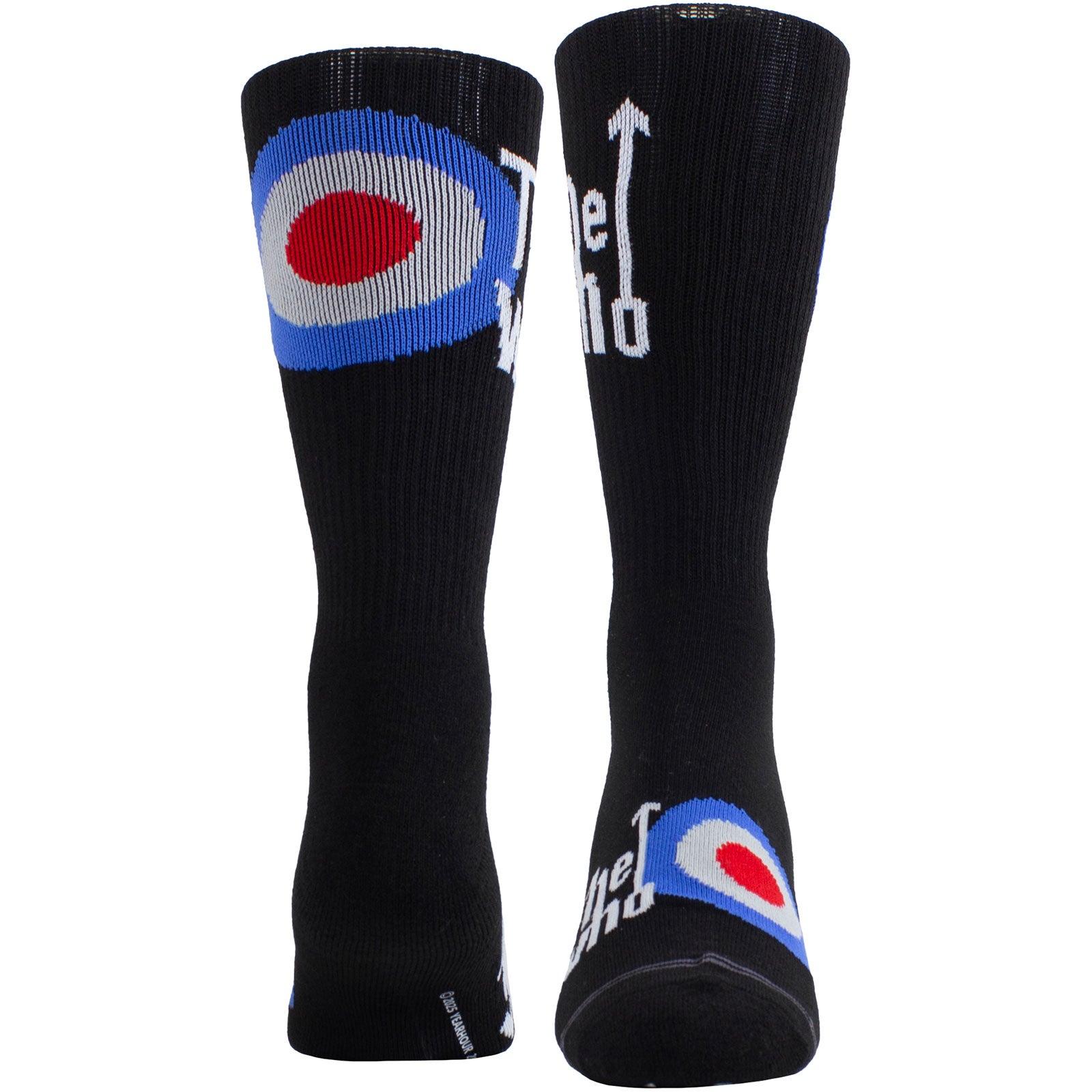 The Who Unisex Crew Socks: Target Logo (Black)  (UK Size 6.5 - 11)