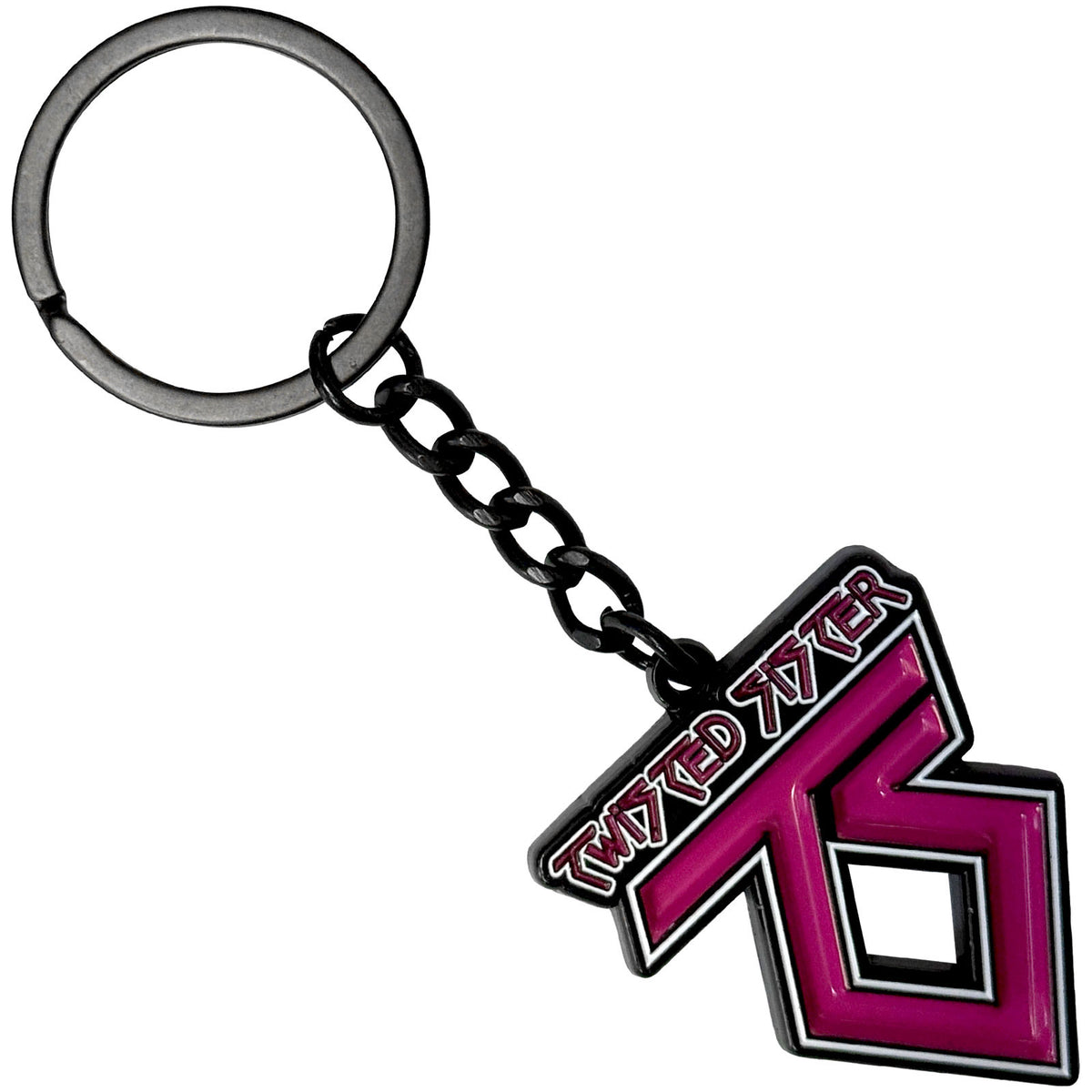 Twisted Sister Keychain: Pink Logo