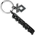 Twisted Sister Keychain: Silver Logo