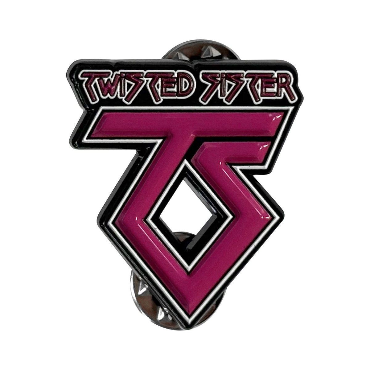 Twisted Sister Pin Badge: Pink Logo