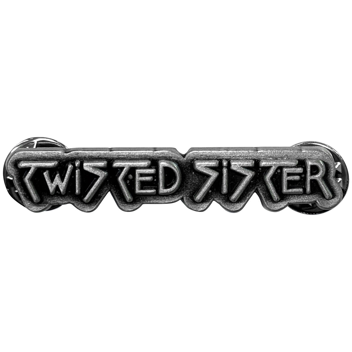 Twisted Sister Pin Badge: Silver Logo