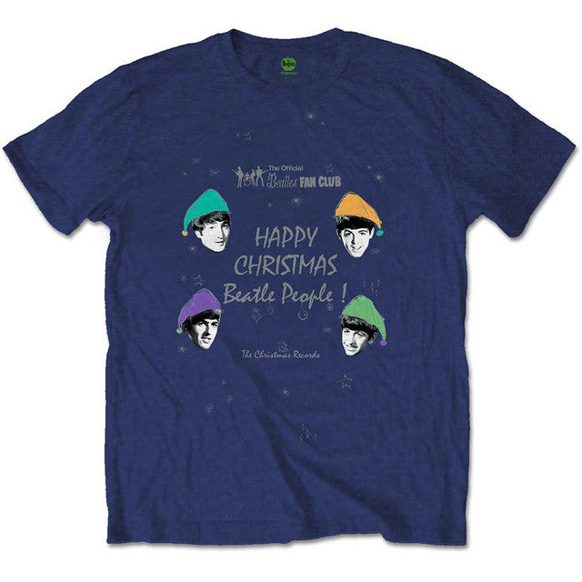 The Beatles: "Happy Christmas" T-Shirt | Navy