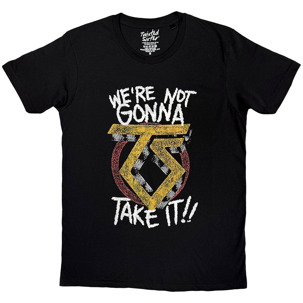Twisted Sister Unisex T-Shirt: Not Gonna Take It (Black)