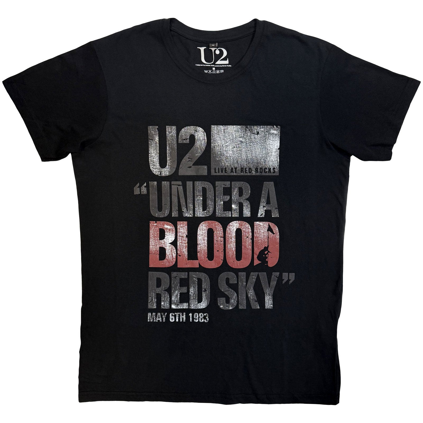 U2 Unisex Premium Carbon T-Shirt: Blood Red Sky Live (Black)