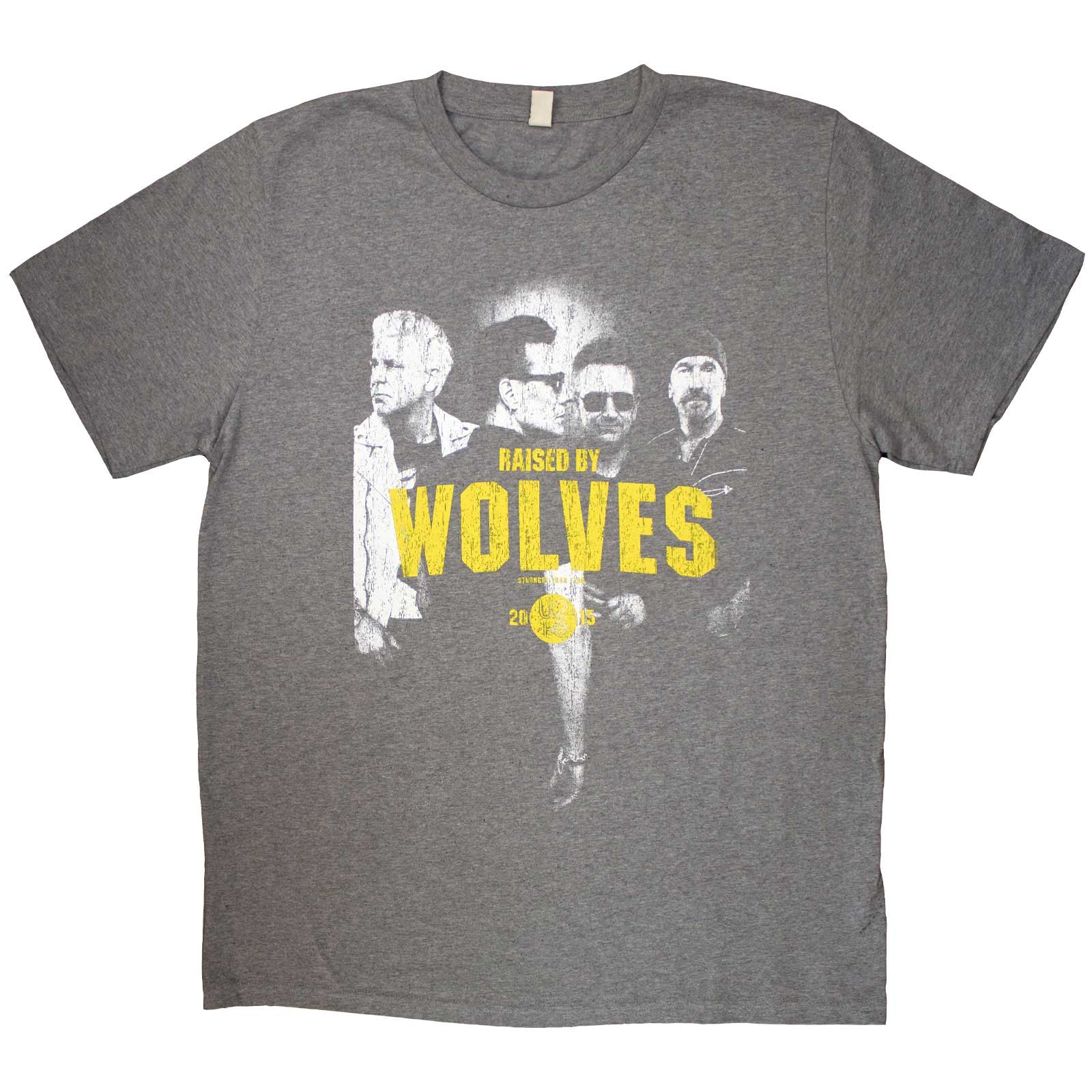U2 Unisex T-Shirt: Raised by Wolves (Grey) (Ex-Tour)