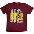 U2 Unisex T-Shirt: I+E London Event 2018 (Maroon Red) (Ex-Tour)
