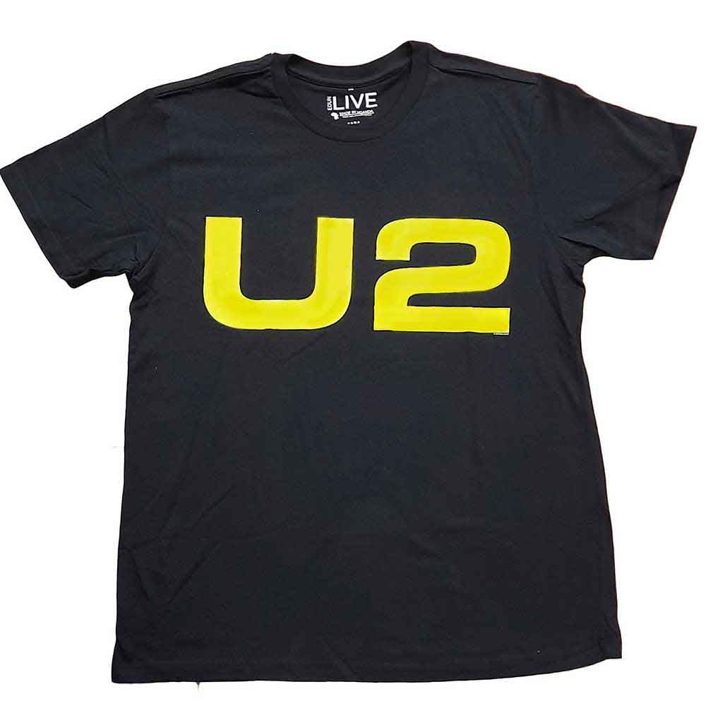 U2 Unisex T-Shirt: Logo 2018 (Black) (Back Print & Ex-Tour)