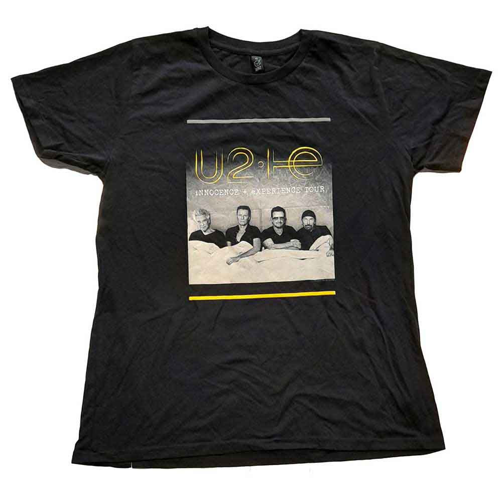 U2 Ladies T-Shirt: I+E Tour Bed Photo (Black) (Back Print & Ex-Tour)