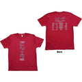 U2 Unisex T-Shirt: I+E 2018 Tour Dates (Maroon Red) (Back Print & Ex-Tour)