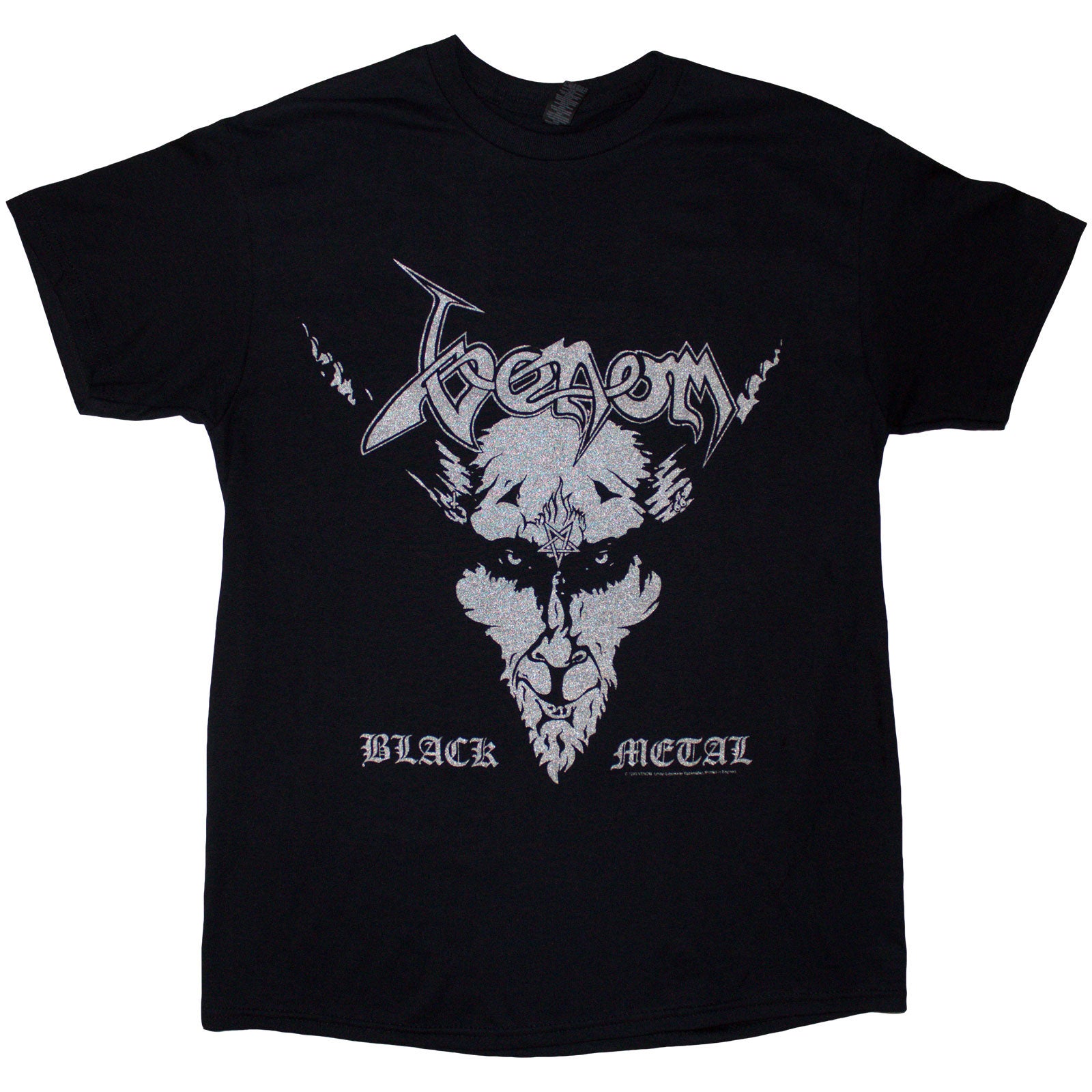 Venom Unisex T-Shirt: Black Metal (Black) (Back Print)