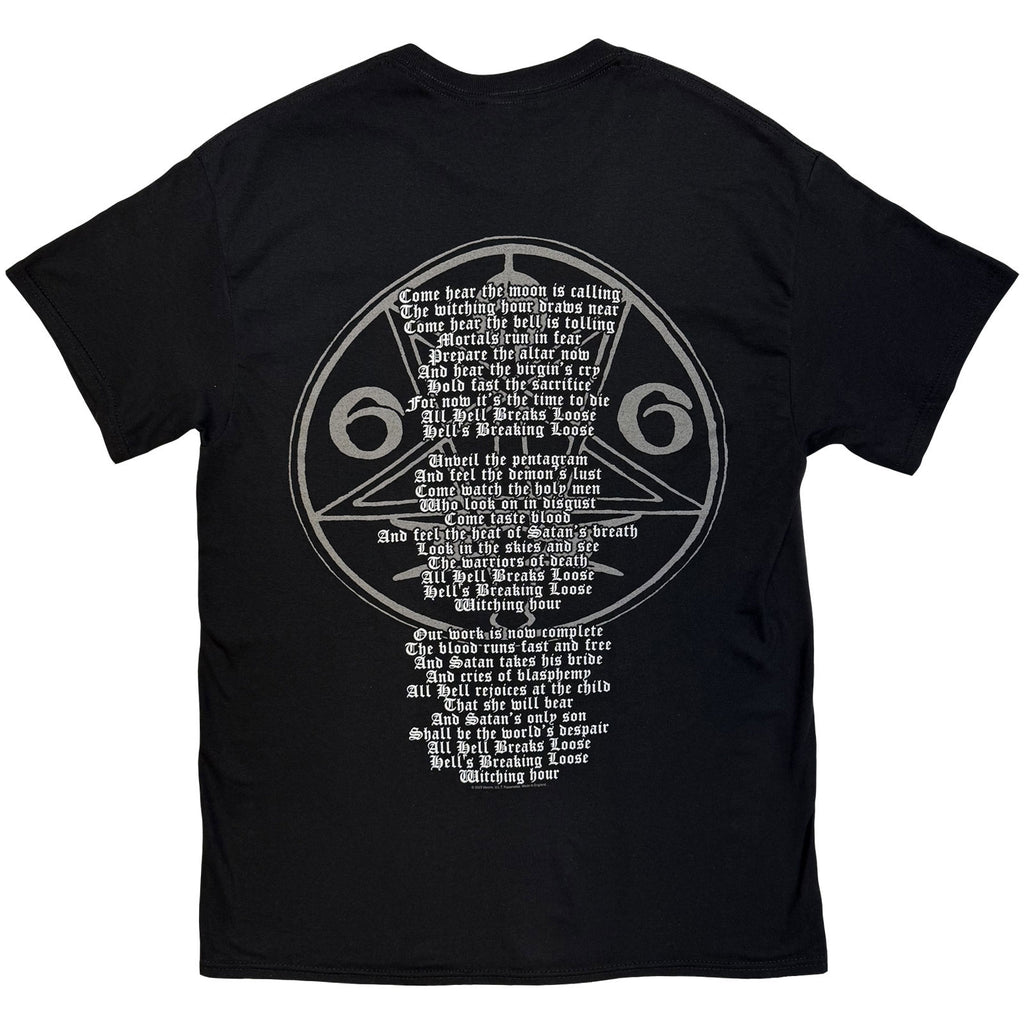 Venom Unisex T-Shirt: Welcome To Hell (Black) (Back Print)