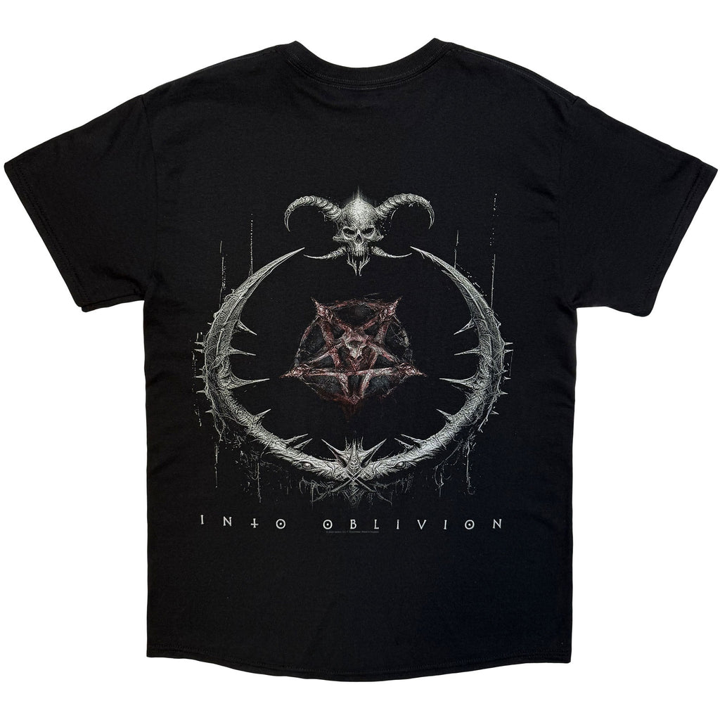 Venom Unisex T-Shirt: Into Oblivion (Black) (Back Print)