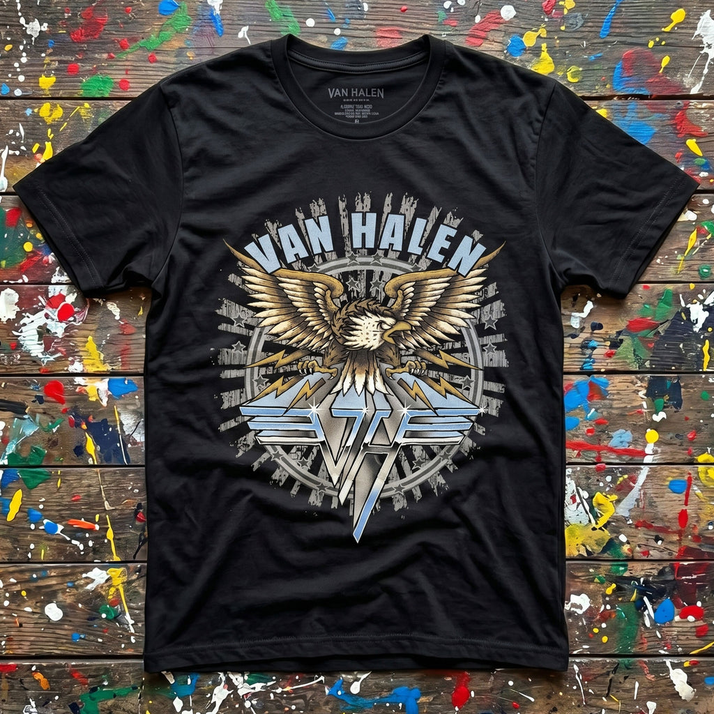 Van Halen Unisex Premium Carbon T-Shirt: Eagle (Black)