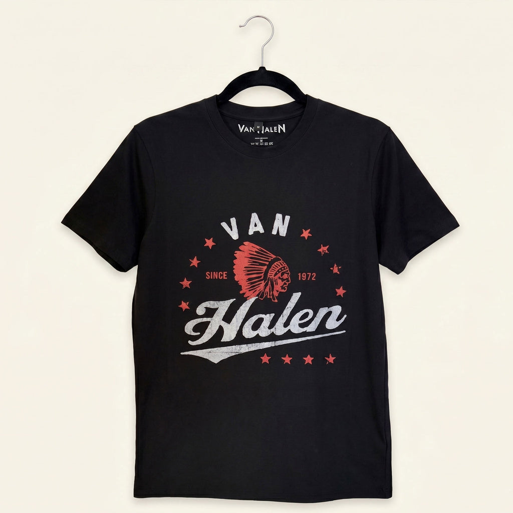 Van Halen Unisex Premium Carbon T-Shirt: Red Indian (Black)