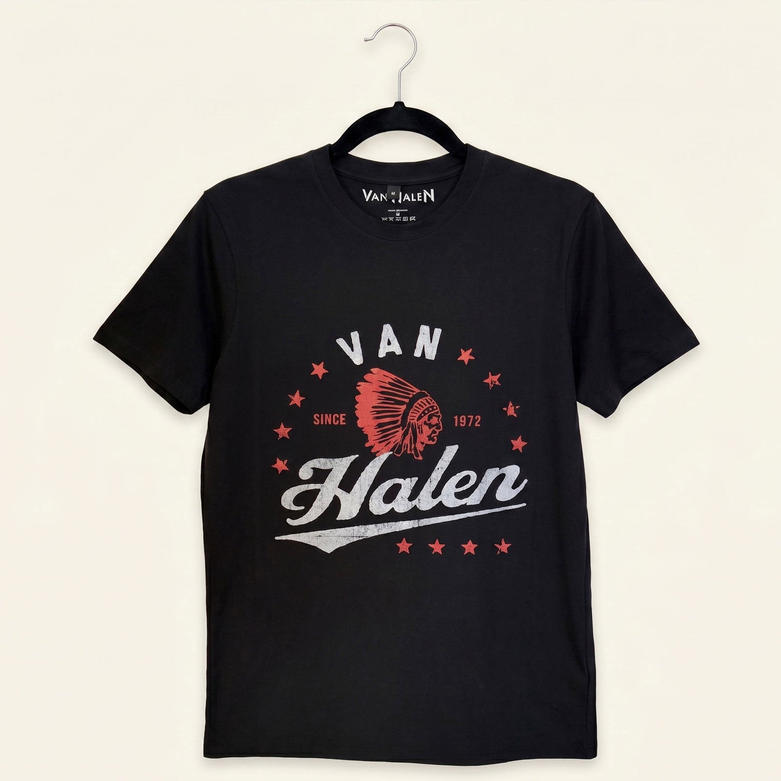 Van Halen Unisex Premium Carbon T-Shirt: Red Indian (Black)