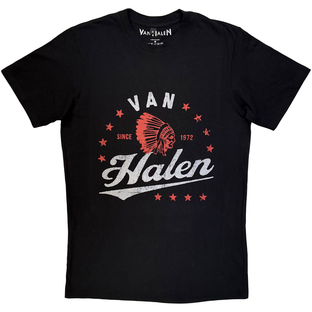Van Halen Unisex Premium Carbon T-Shirt: Red Indian (Black)