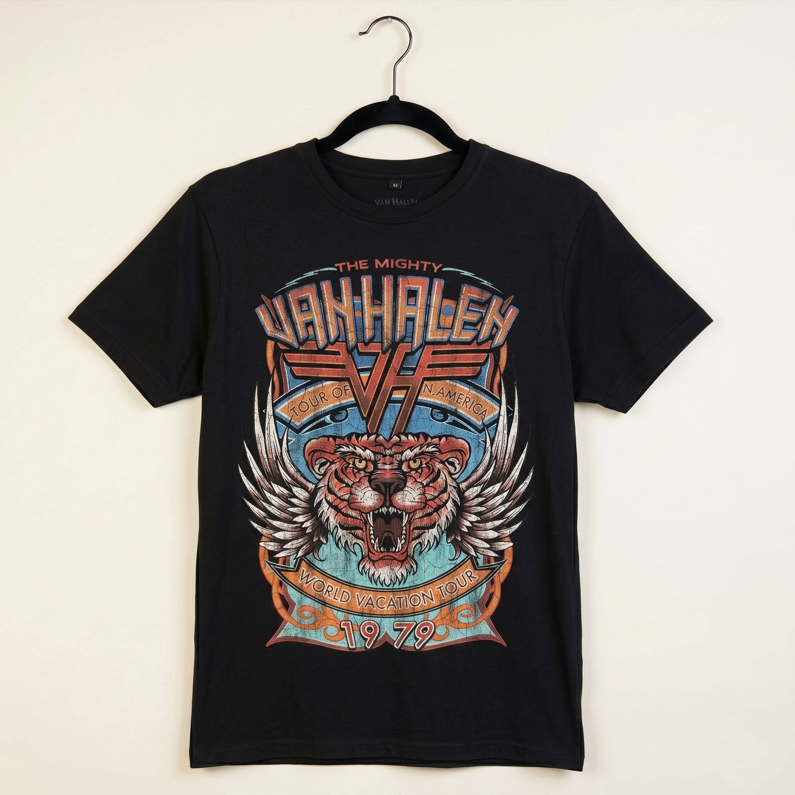 Van Halen Unisex Premium Carbon T-Shirt: World Tour (Black)