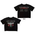 Van Halen Ladies Crop Top: '84 Tour (Black) (Back Print)