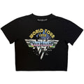 Van Halen Ladies Crop Top: World Tour '78 (Black)