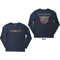 Van Halen Unisex Long Sleeve T-Shirt: 84 Tour (Navy Blue) (Back & Sleeve Print)