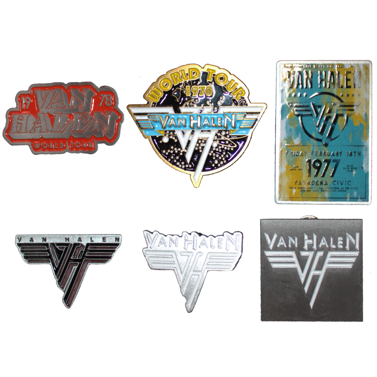 Van Halen Pin Badge Set: Logos
