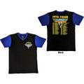 Van Halen Unisex Raglan T-Shirt: 1978 Tour Dates (Black & Purple) (Back Print)