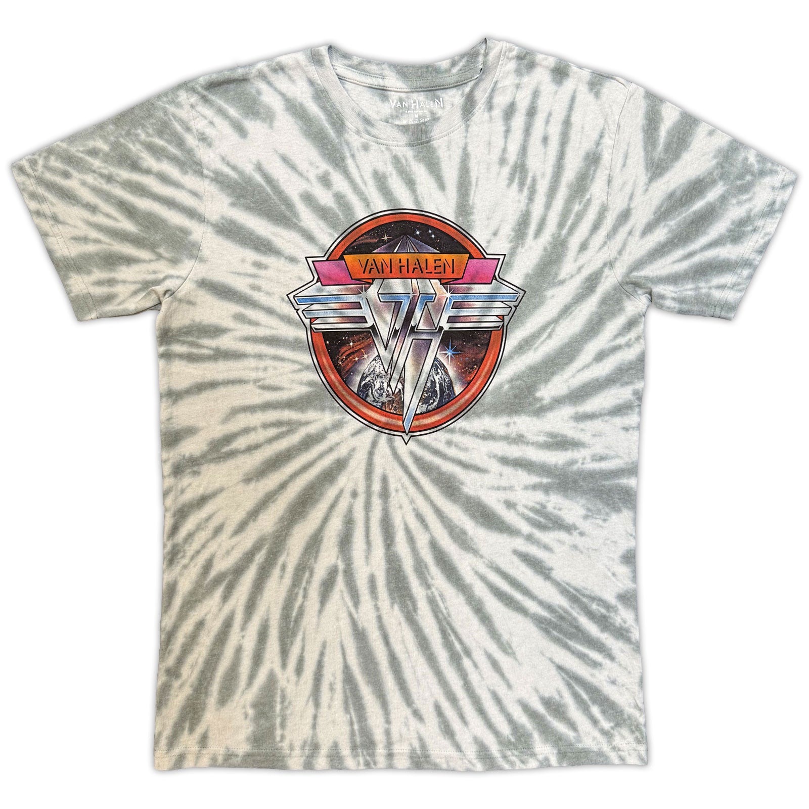Van Halen Unisex T-Shirt: Chrome Logo (Grey) (Wash Collection)