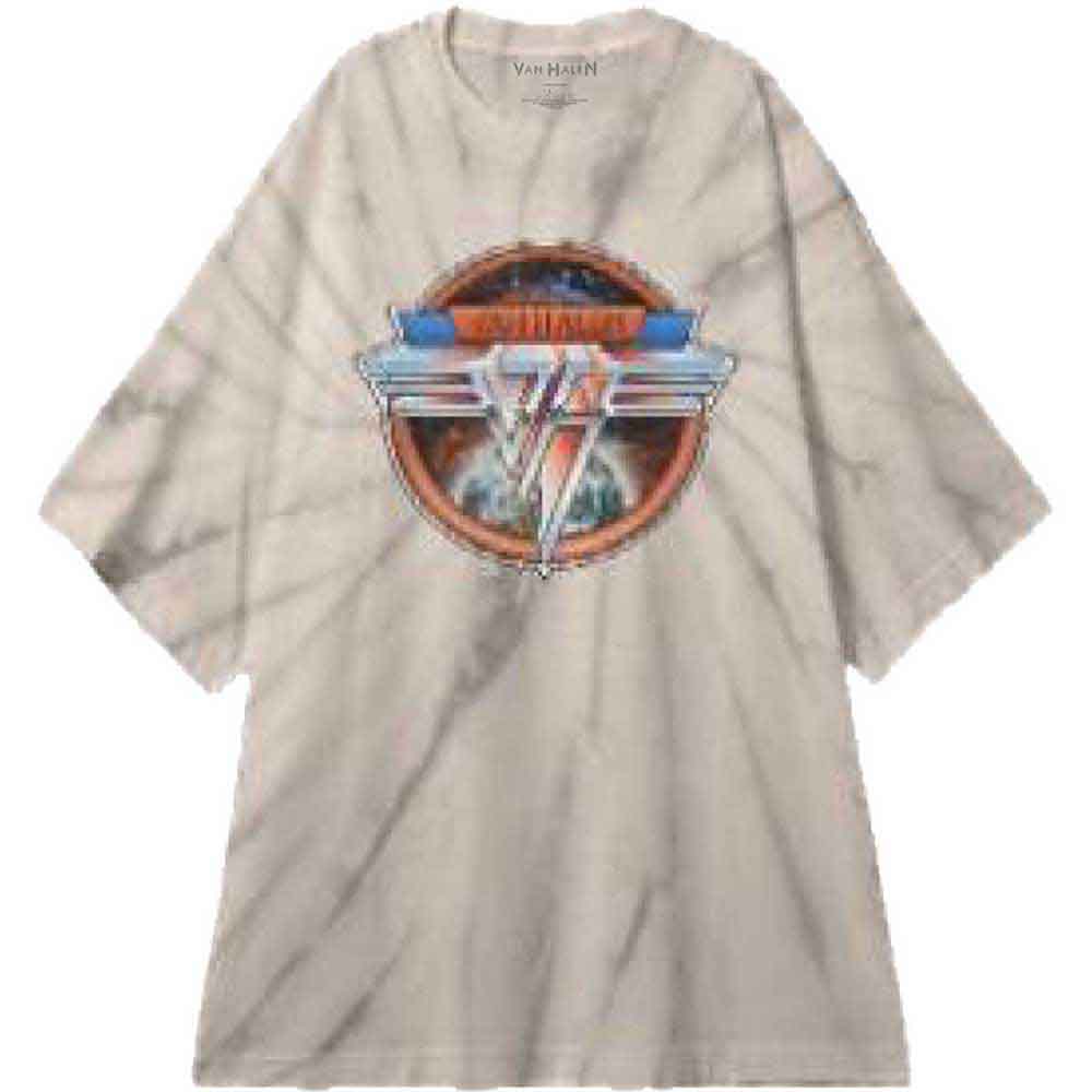 Van Halen Unisex T-Shirt: Chrome Logo (Grey) (Wash Collection)