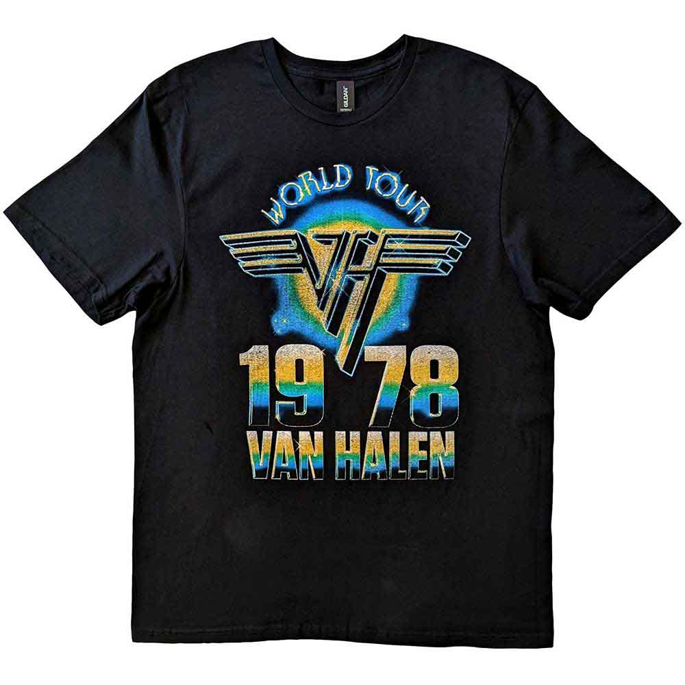 Van Halen Unisex T-Shirt: World Tour '78 1 (Black)