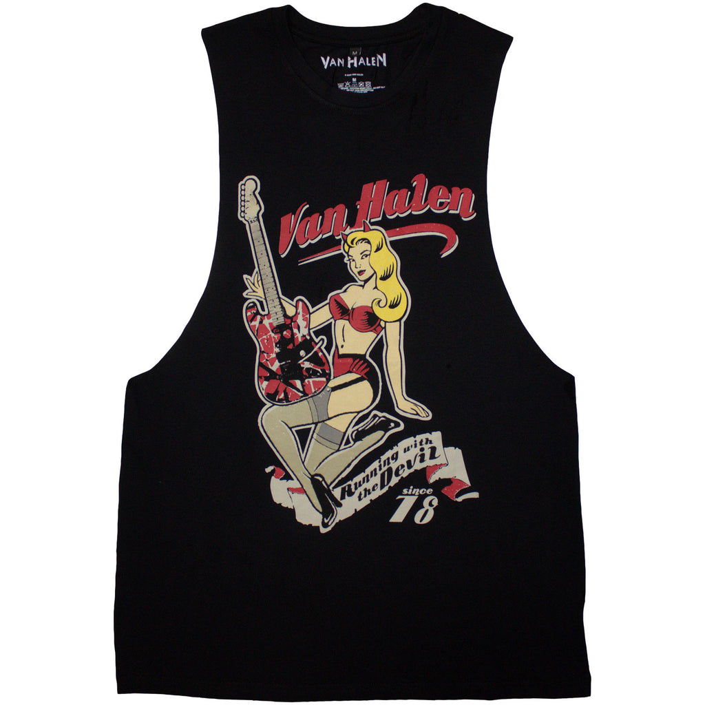 Van Halen Unisex Vest T-Shirt: Running With The Devil (Black)