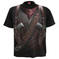 Spiral Unisex T-Shirt: Holster Wrap (Black) (All Over Print)
