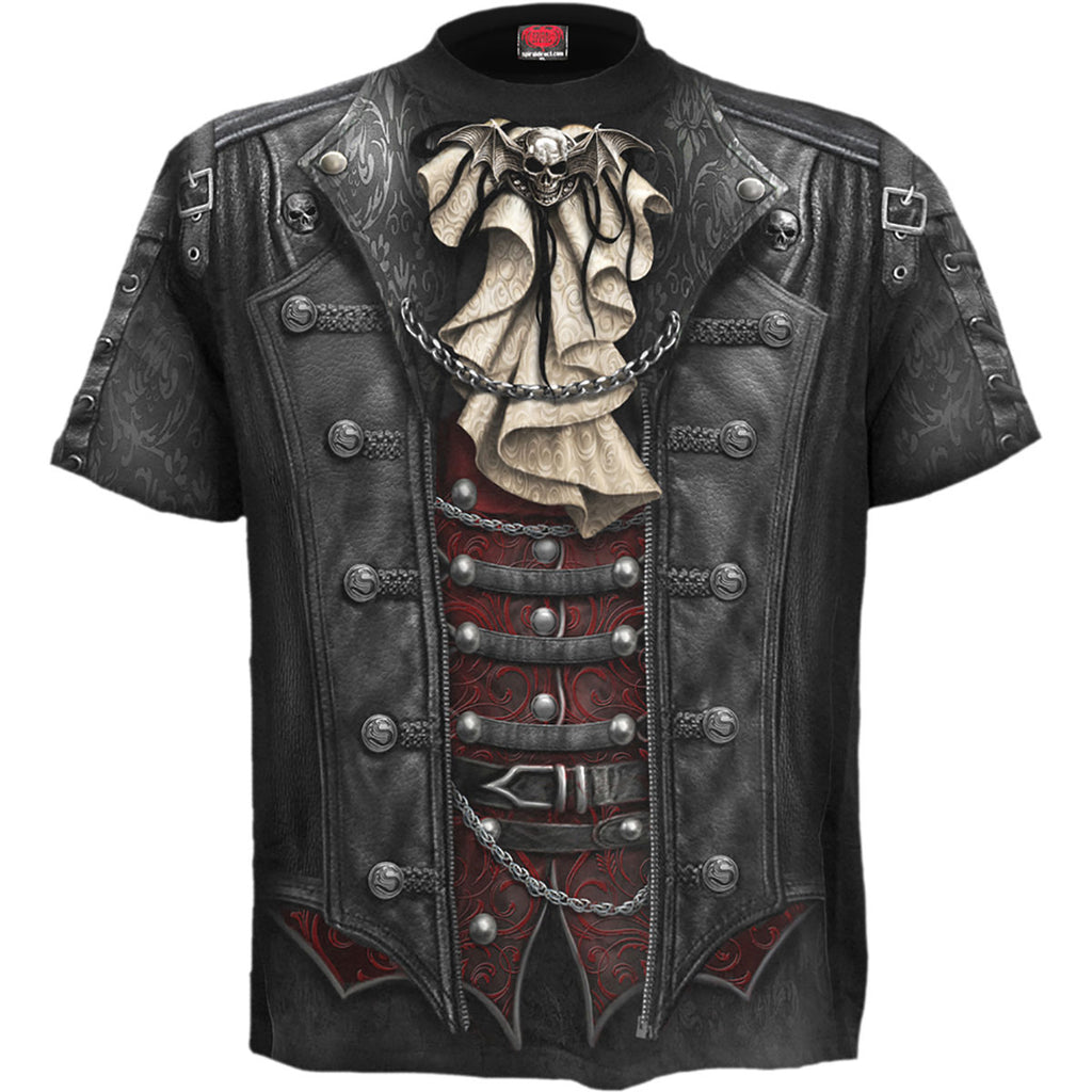 Spiral Unisex T-Shirt: Goth Wrap (Black) (All Over Print)