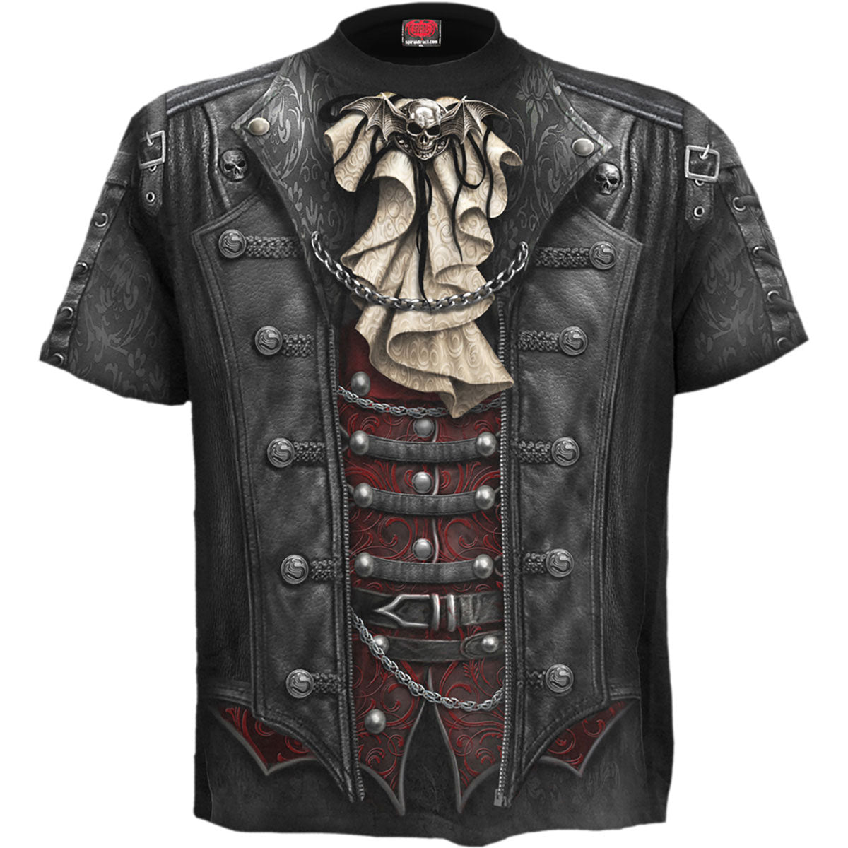Spiral Unisex T-Shirt: Goth Wrap (Black) (All Over Print)