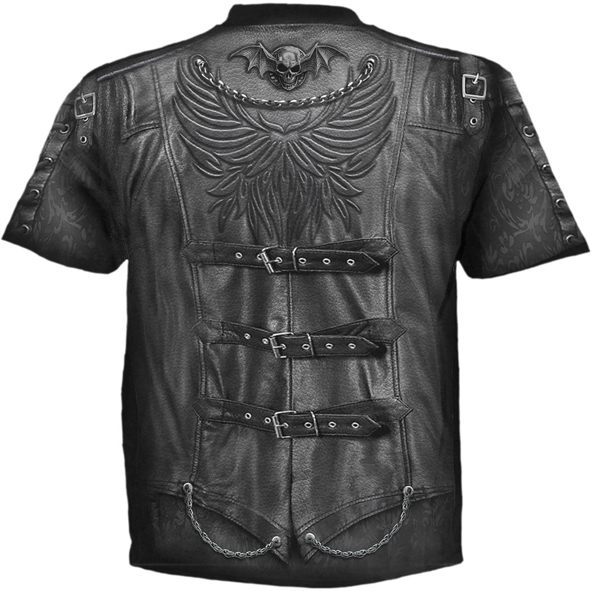 Spiral Unisex T-Shirt: Goth Wrap (Black) (All Over Print)