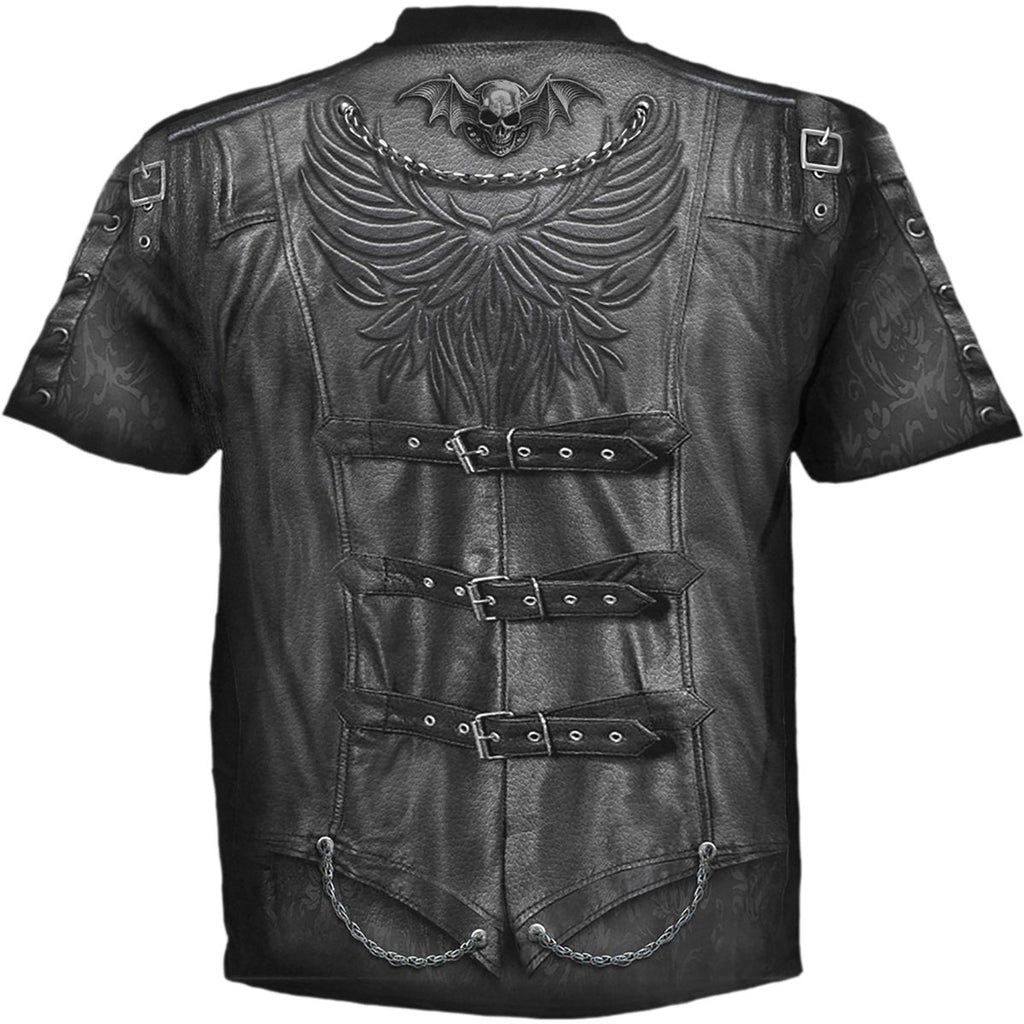 Spiral Unisex T-Shirt: Goth Wrap (Black) (All Over Print)