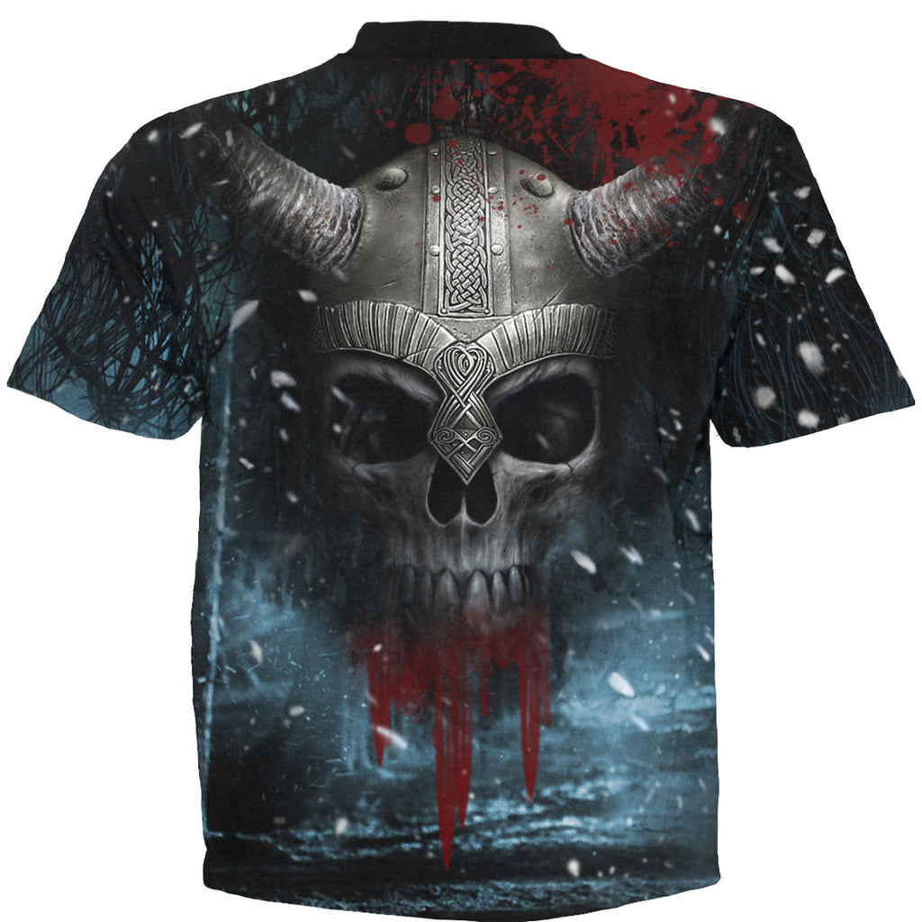 Spiral Unisex T-Shirt: Viking Wrap (Black) (All Over Print)